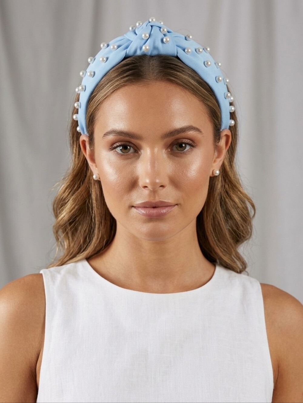 LILLY PULITZER Embellished Slim Knot Headband in Hydra Blue